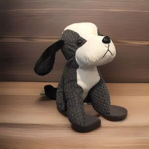 Tony Toy Puli Intl Puppy Dog 7" Gray White Textured Plush Stuffed Animal Toy